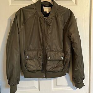 Army green bomber jacket